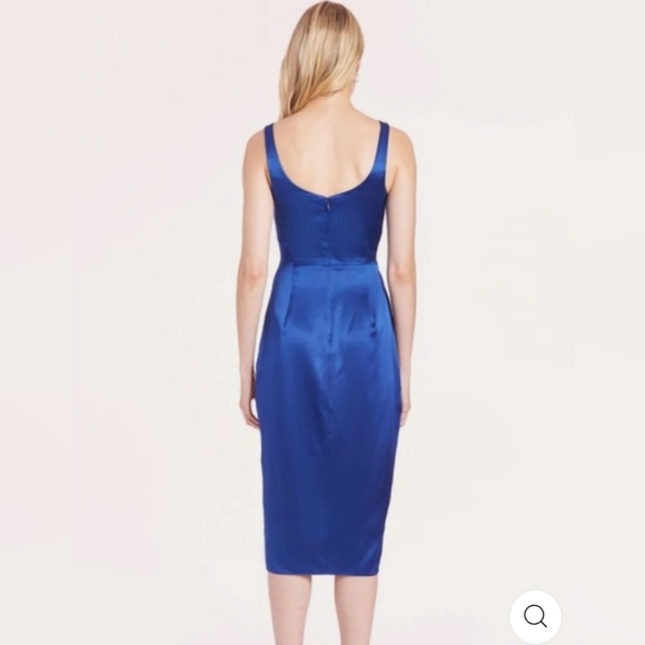 Amanda Uprichard Blue Silk Midi Dress - Picture 8 of 10